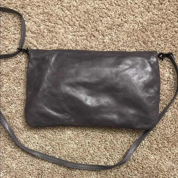 Balenciaga Gray Crossbody Bag with Distressed Leather and Fold-Over Design - Picture 7 of 8